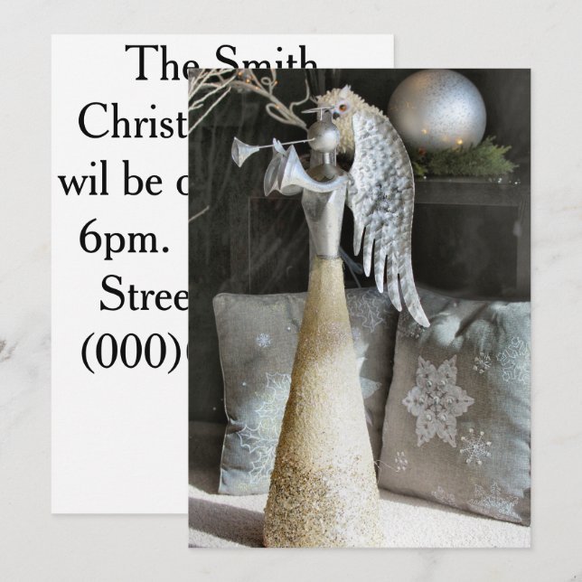 Ängel Inbjudningar (Fram/baksida)