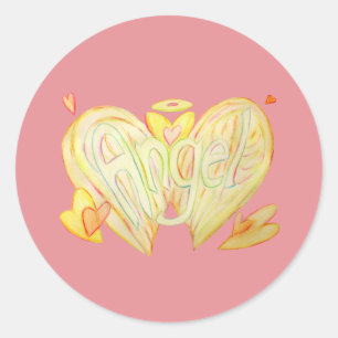 Angel inspirational Ord Art Decal Stickers Runt Klistermärke