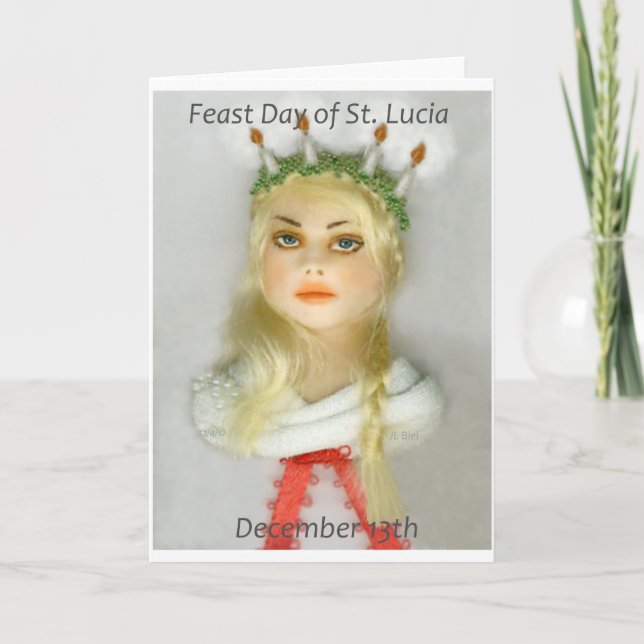 Ängel JL Biel för jul för St Lucia dag 173 Kort (Framsida)