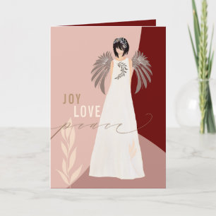 Angel Joy Kärlek Peace Abstrakt Shapes jul Helgkort