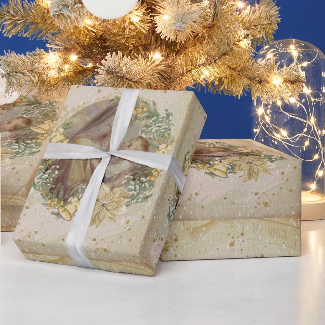 Angel Jul Mor och barn Presentpapper (Helgdagar)