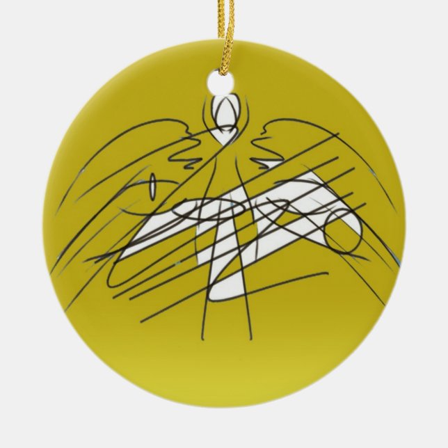 Ängel Julgransprydnad Keramik (Framsidan)