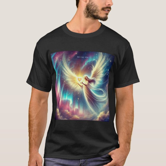 Angel Kärlek Glow Manar Tshirt T Shirt (Framsida)
