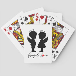 Ängel Kärlek – Sött Ängelpar Design Casinokort