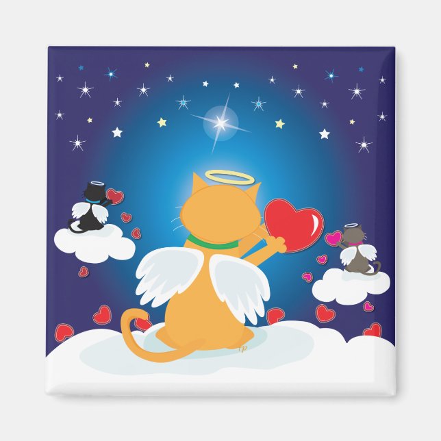 Angel Kattunge - Med Kärlek från himmelmagnet Magnet (Framsidan)