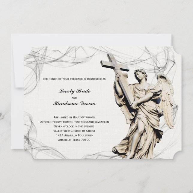 Angel Kor Christian Wedding bjudande Inbjudningar (Framsida)