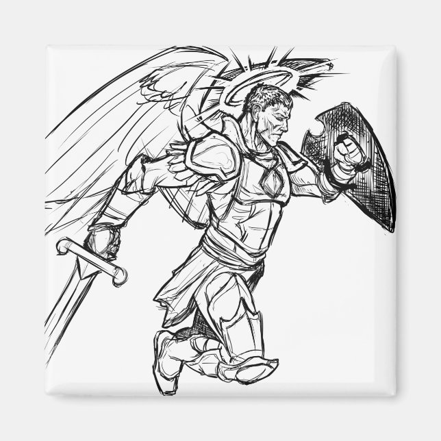 ängel krigare magnet (Framsidan)