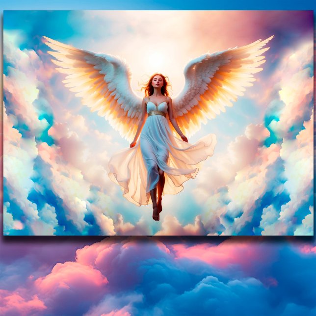 Angel kvinna vingar celestial religion himmel poster (Skapare uppladdad)