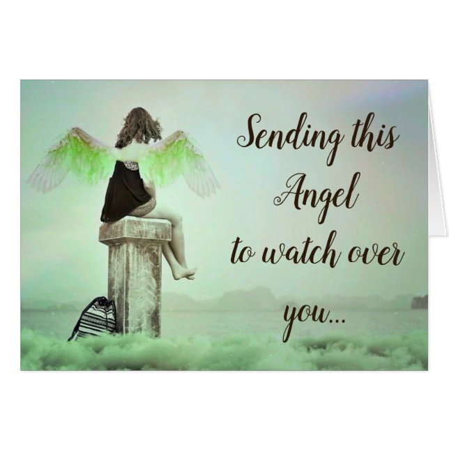 Angel Lyme Disease Support Vänskap Card Hälsningskort (Framsidan Horizontal)