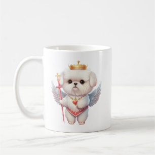Angel Maltese Puppy, Maltes hundälskare och ägare Kaffemugg