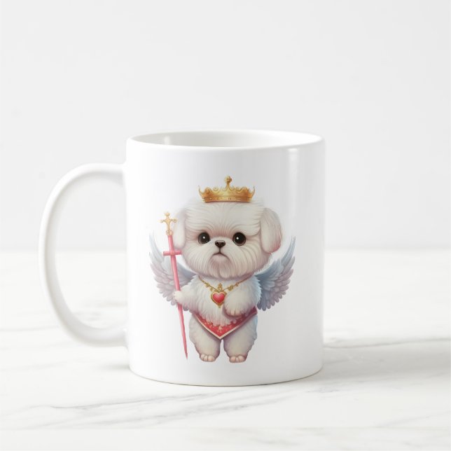 Angel Maltese Puppy, Maltes hundälskare och ägare Kaffemugg (Vänster)