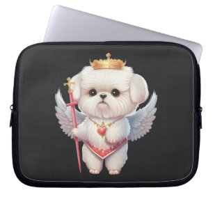 Angel Maltese Puppy, Maltes hundälskare och ägare Laptop Fodral