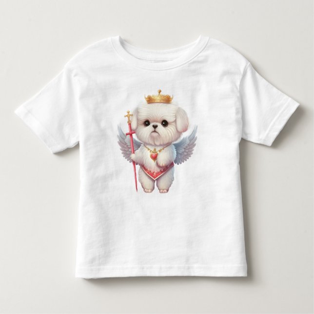 Angel Maltese Puppy, Maltes hundälskare och ägare T Shirt (Framsida)