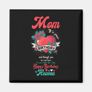 Angel Mamma Grattis på födelsedagen i Heaven Memor Magnet