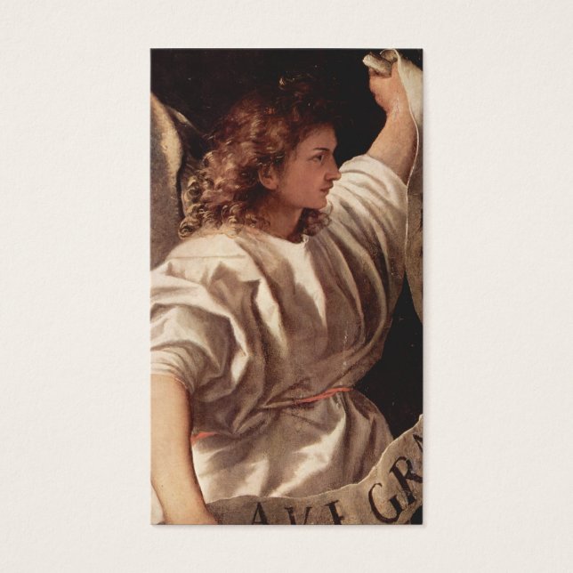 Angel med Banner 1522 Visitkort (Framsidan)