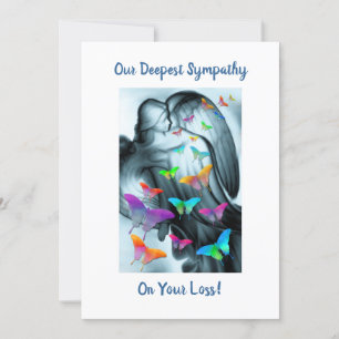 Angel med Butterflies Sympathy Kort