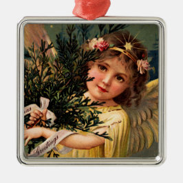 Angel med en arvfull jul Greenery Julgransprydnad Metall