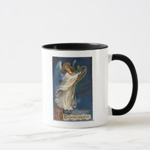 Ängel med en harpa mugg