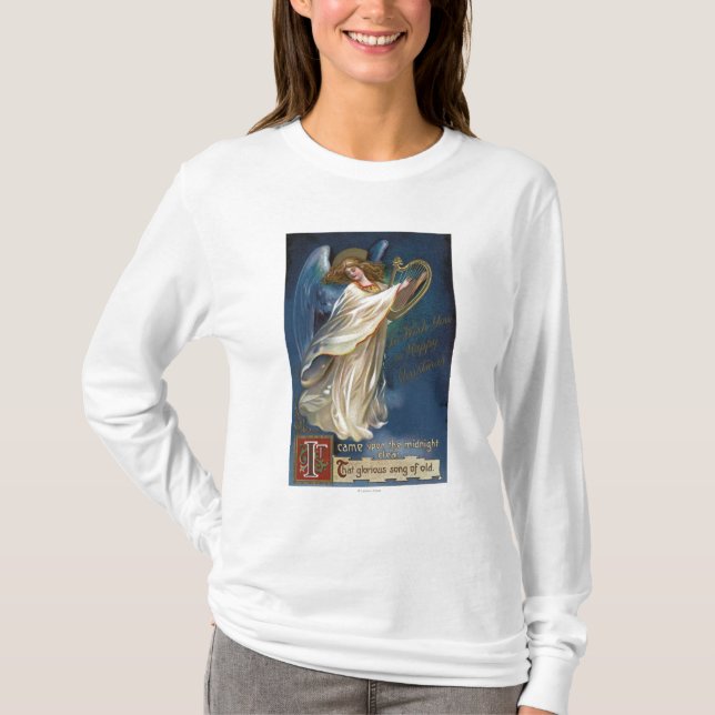 Ängel med en harpa t-shirt (Framsida)