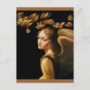 Angel med Golden Löv Vykort