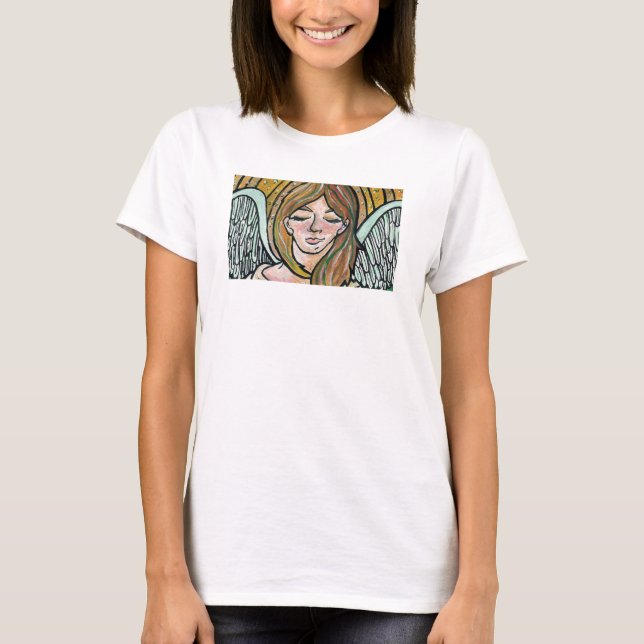 Angel med Grönt T Shirt (Framsida)