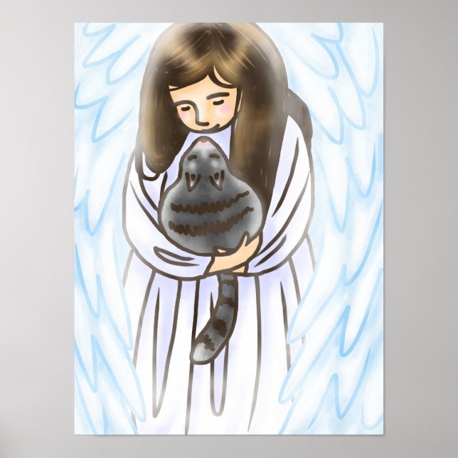 Angel med Kat Poster (Framsidan)