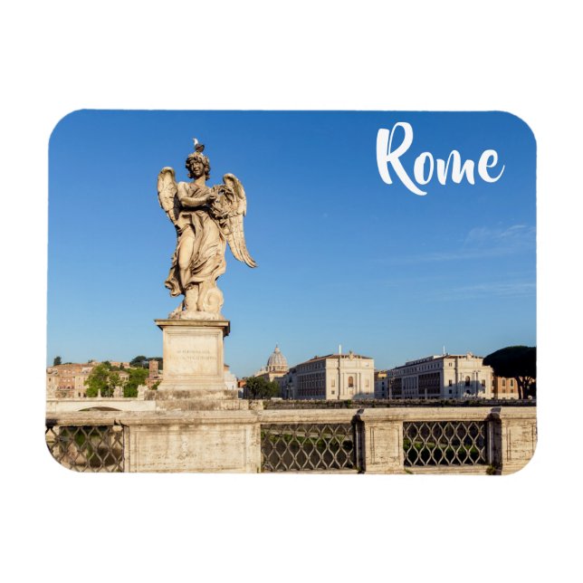 Angel med Krona i Thorns - Sant'Angelo, Rom Magnet (Horisontell)