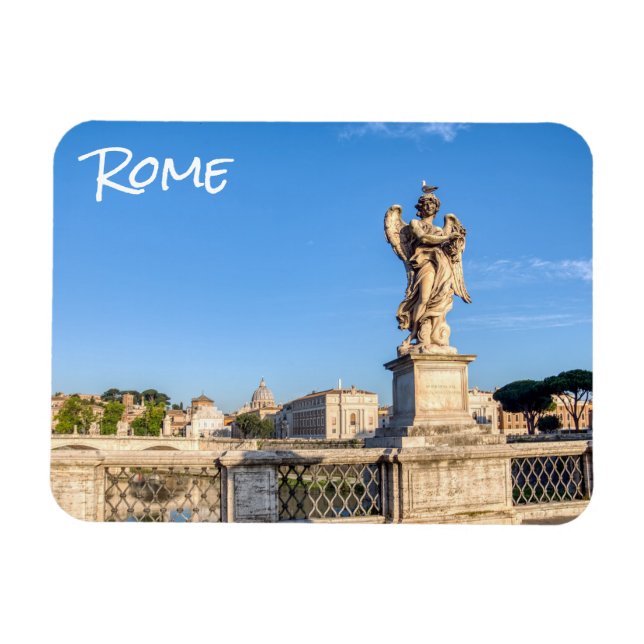 Angel med Krona i Thorns - Sant'Angelo, Rom Magnet (Horisontell)