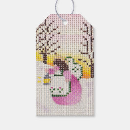 Angel med Lantern Presentetikett