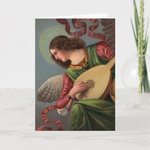 Angel med Lute Helgkort