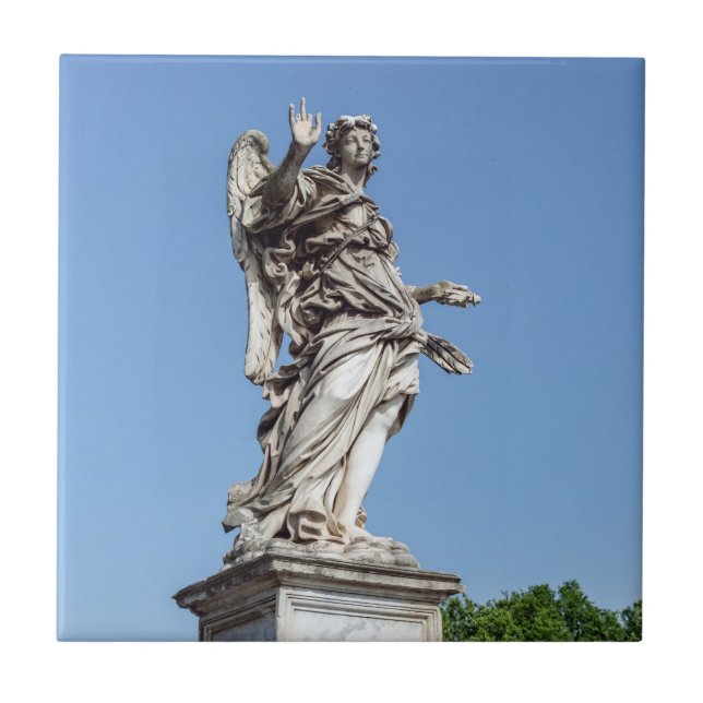 Angel med Nagel på Sant'Angelo-bron - Rom Kakelplatta (Framsidan)