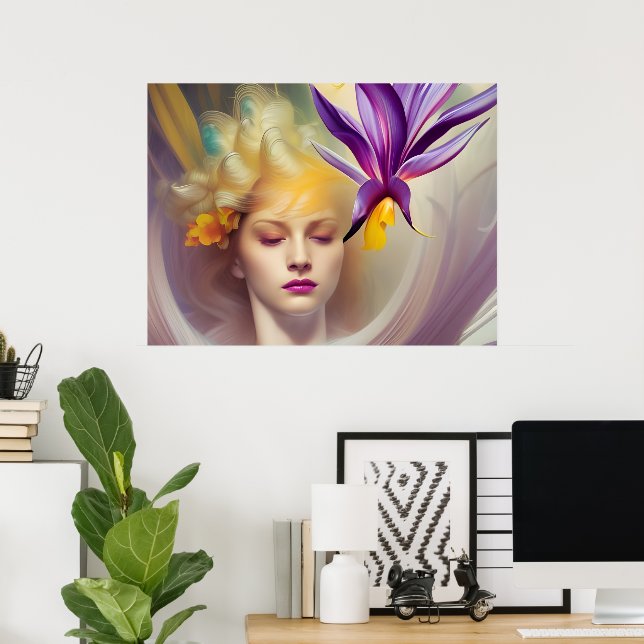 Angel med orchid poster (Hemmakontoret)