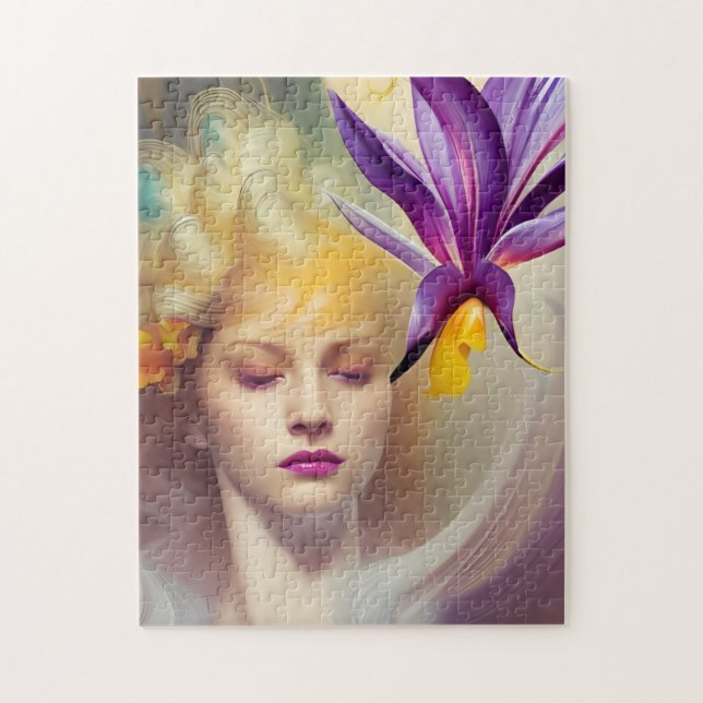 Angel med orchid pussel (Vertikal)
