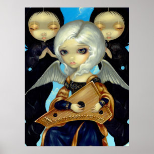 Angel med Psaltery ART PRINT gothairy Poster