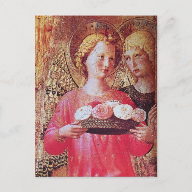 ANGEL MED RO CHRISTMAS HELG VYKORT (Framsida)