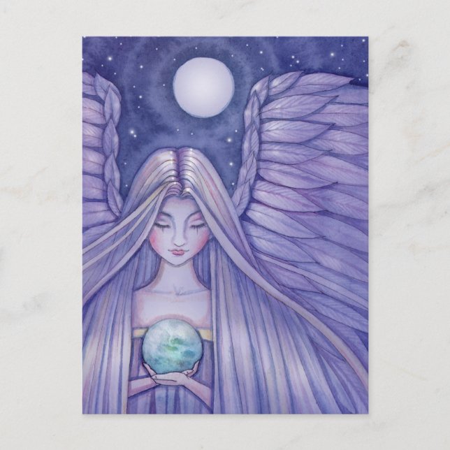 Angel med Small World Postcard Vykort (Framsida)