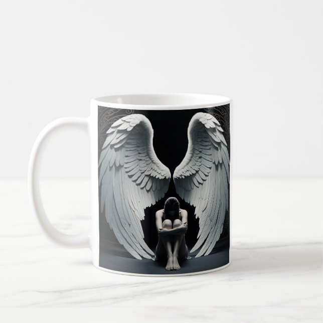 Ängel med stora vingar  kaffemugg (Vänster)