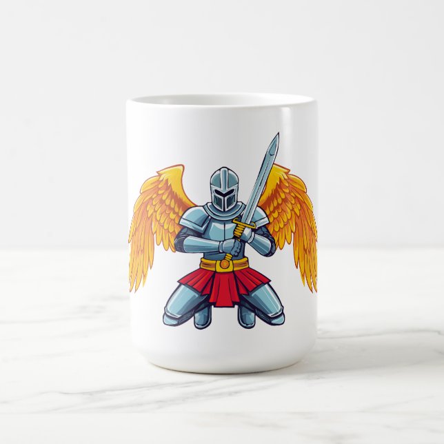 Ängel med stort svärd kaffemugg (Center)