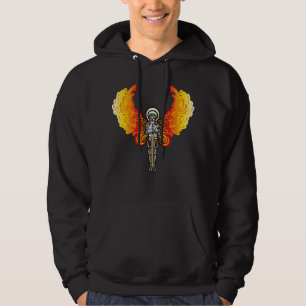 Angel med sword & Vinge of Fire Hoodie