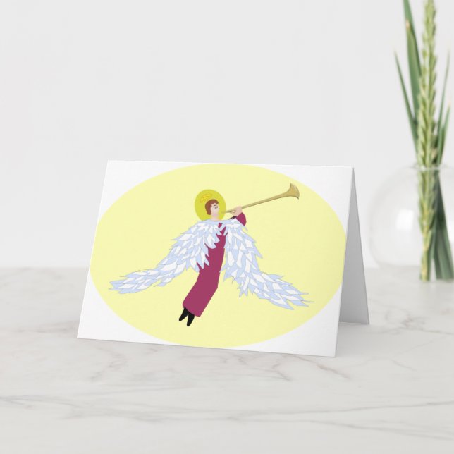 Angel med Trumpet julkort Helgkort (Framsida)