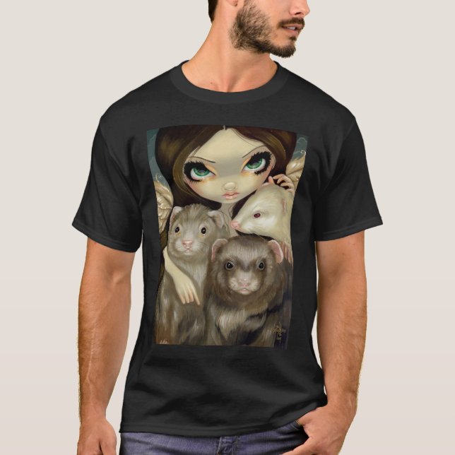 Ängel med vesslaskjortan tee (Framsida)
