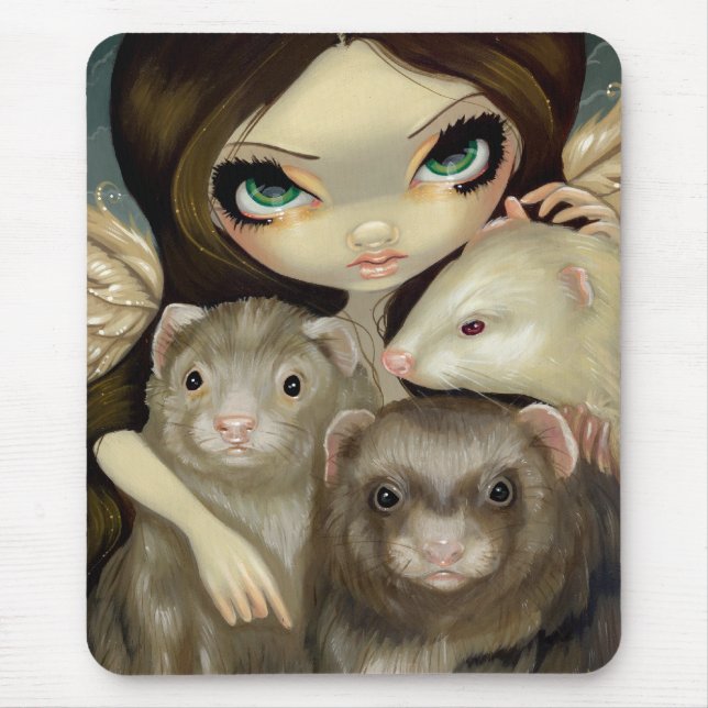 "Ängel med vesslor" Mousepad Musmatta (Framsidan)