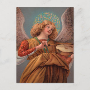 Angel med Violin Postcard Vykort