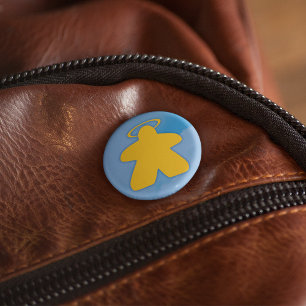 Angel Meeple Button Knapp
