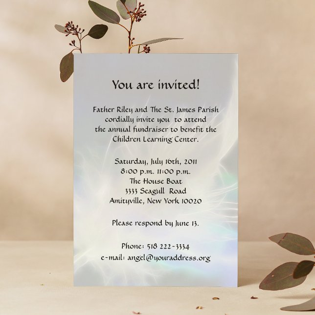 Angel Message 2 Fundraiser-inbjudan Inbjudningar (Skapare uppladdad)