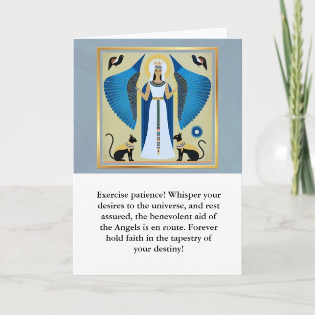 angel message egypt  happy birthday kort (Framsida)
