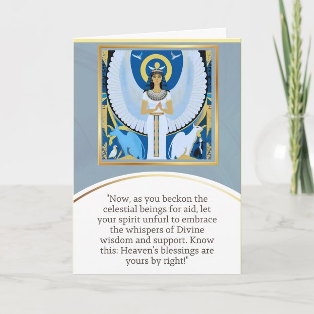 angel message egypt  happy birthday kort (Framsida)