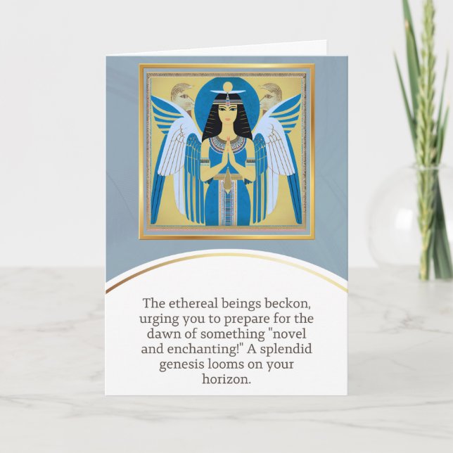 angel message egypt  happy birthday kort (Framsida)