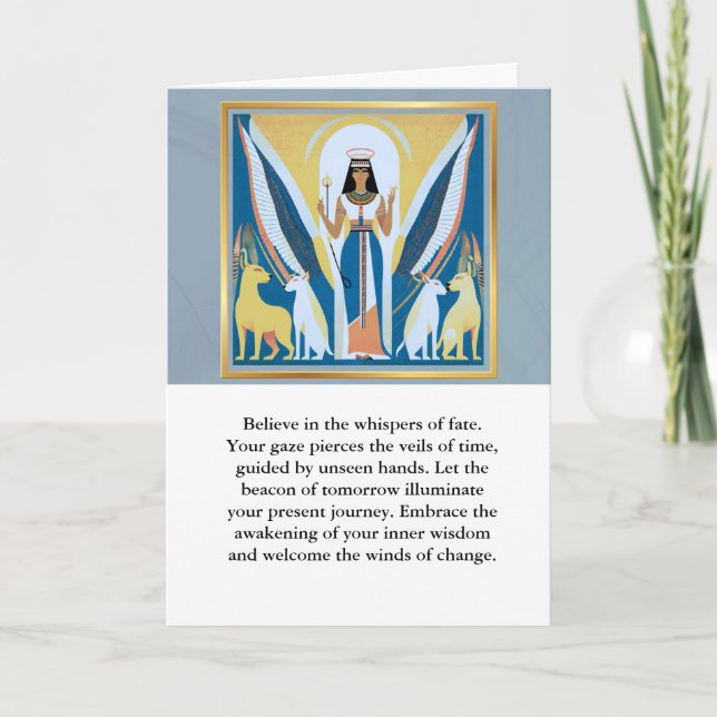 angel message egypt  happy birthday kort (Framsida)