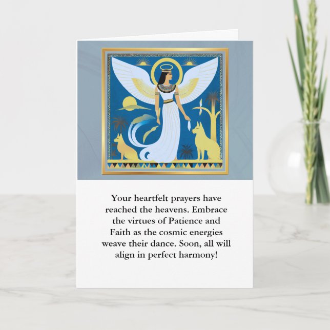 angel message egypt  happy birthday kort (Framsida)